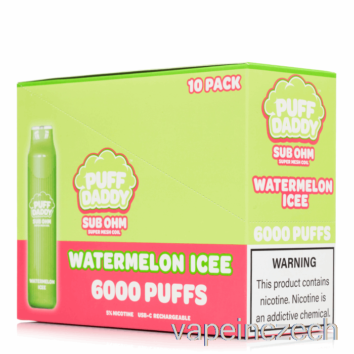 [10-balení] Puff Daddy 6000 Jednorázové Vape Pero